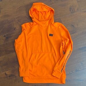 Under Armour Men’s Bright Orange Hooded Pullover Sweatshirt - Hunting & Like New